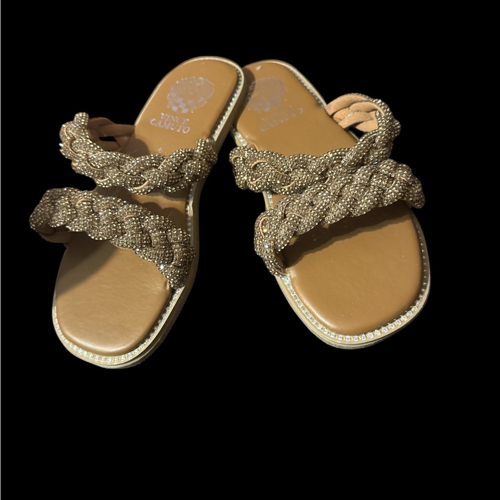 Vince Camuto Kids Sandals with Gold Braided Straps